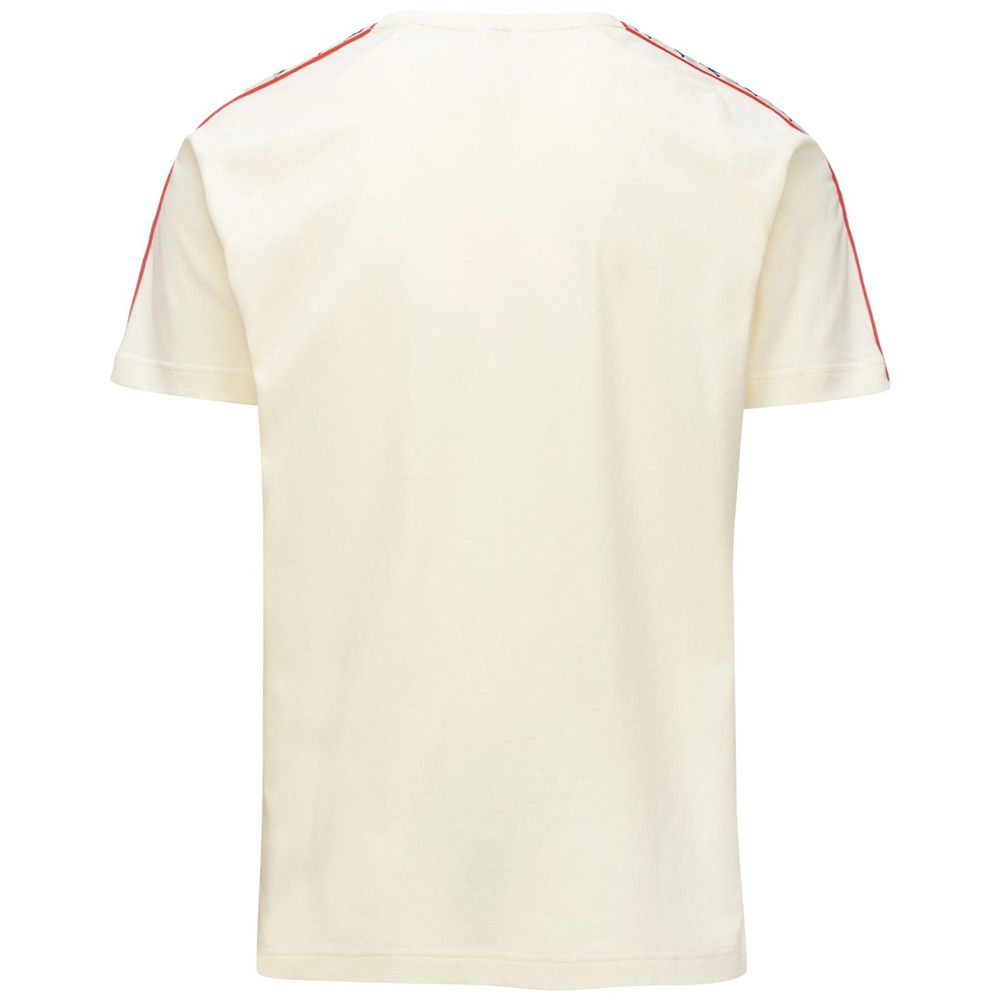 Men Kappa 222 Banda Coen Slim T-Shirt Beige | 492856-LGK