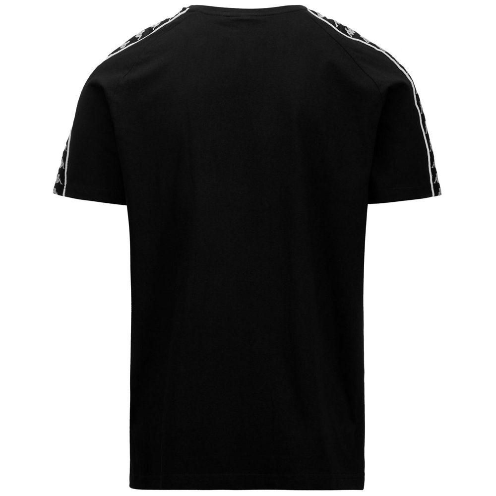 Men Kappa 222 Banda Coen Slim T-Shirt Black | 476958-JTU