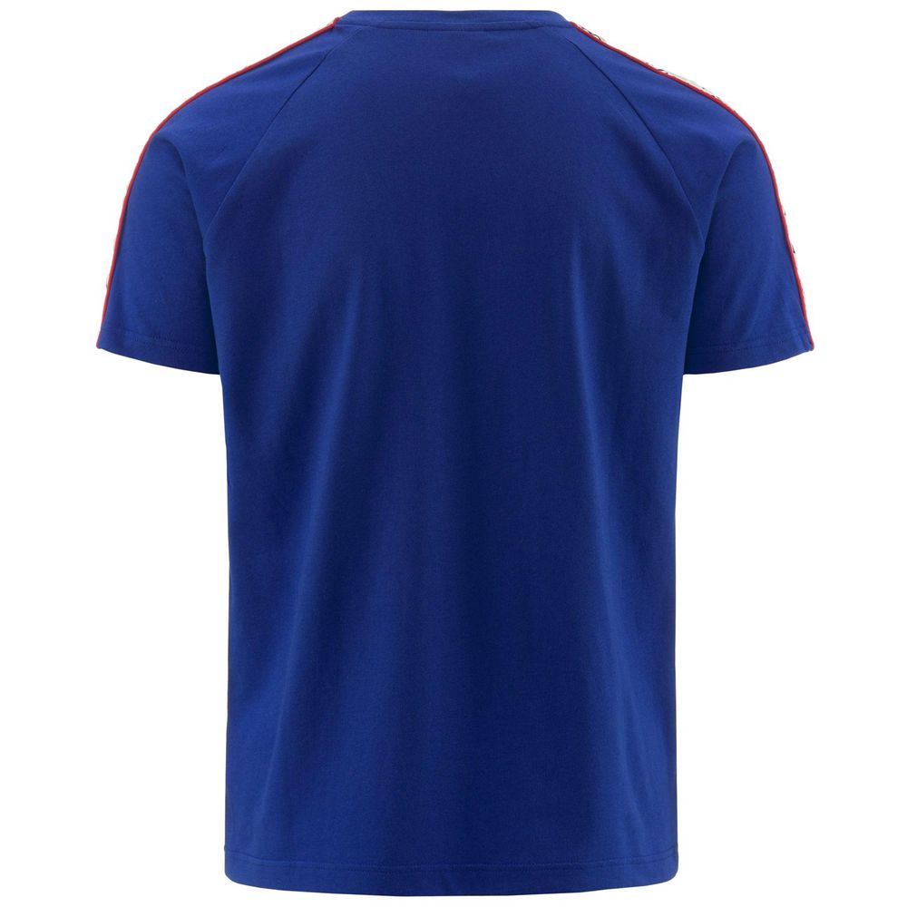 Men Kappa 222 Banda Coen Slim T-Shirt Blue | 654809-ASZ