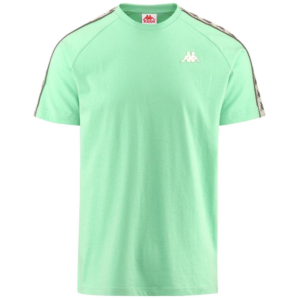 Men Kappa 222 Banda Coen Slim T-Shirt Green | 987613-IEH