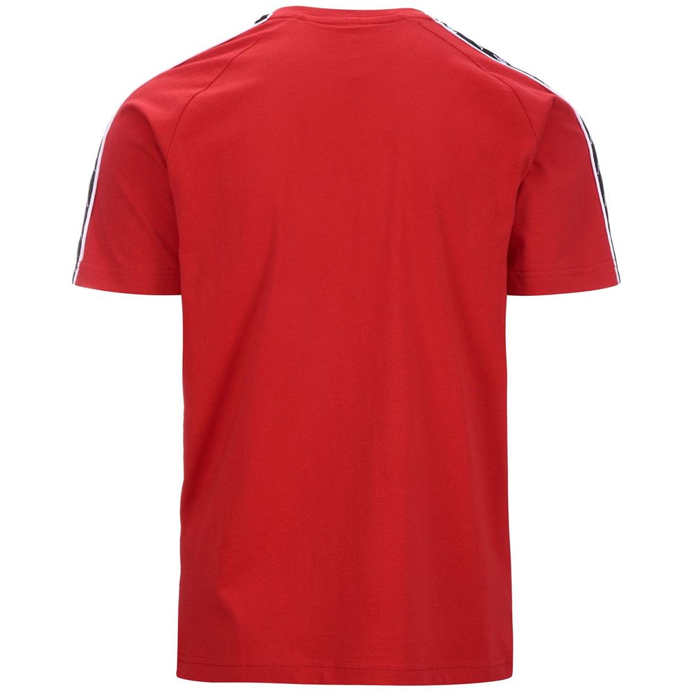 Men Kappa 222 Banda Coen Slim T-Shirt Red | 673184-MES