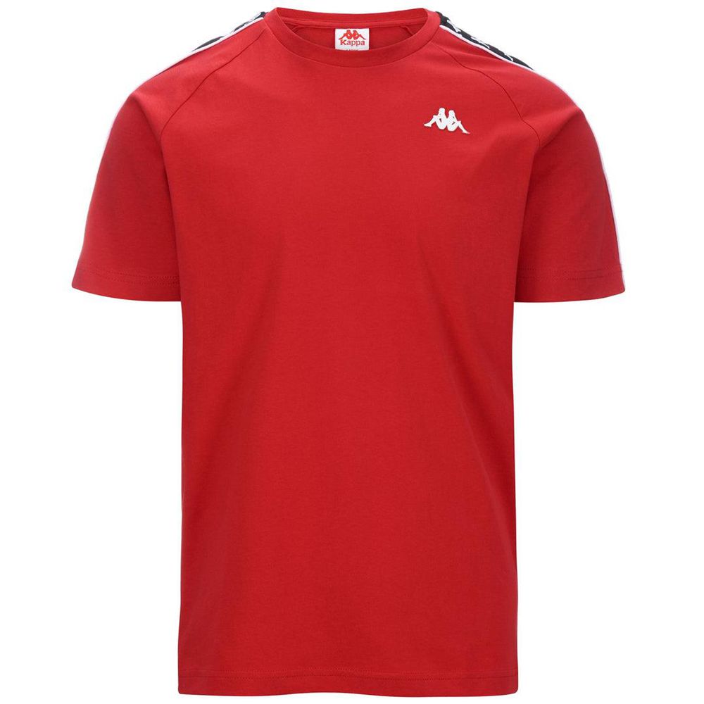 Men Kappa 222 Banda Coen Slim T-Shirt Red | 673184-MES