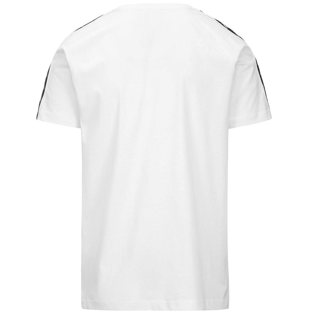 Men Kappa 222 Banda Coen Slim T-Shirt White | 173984-WPZ