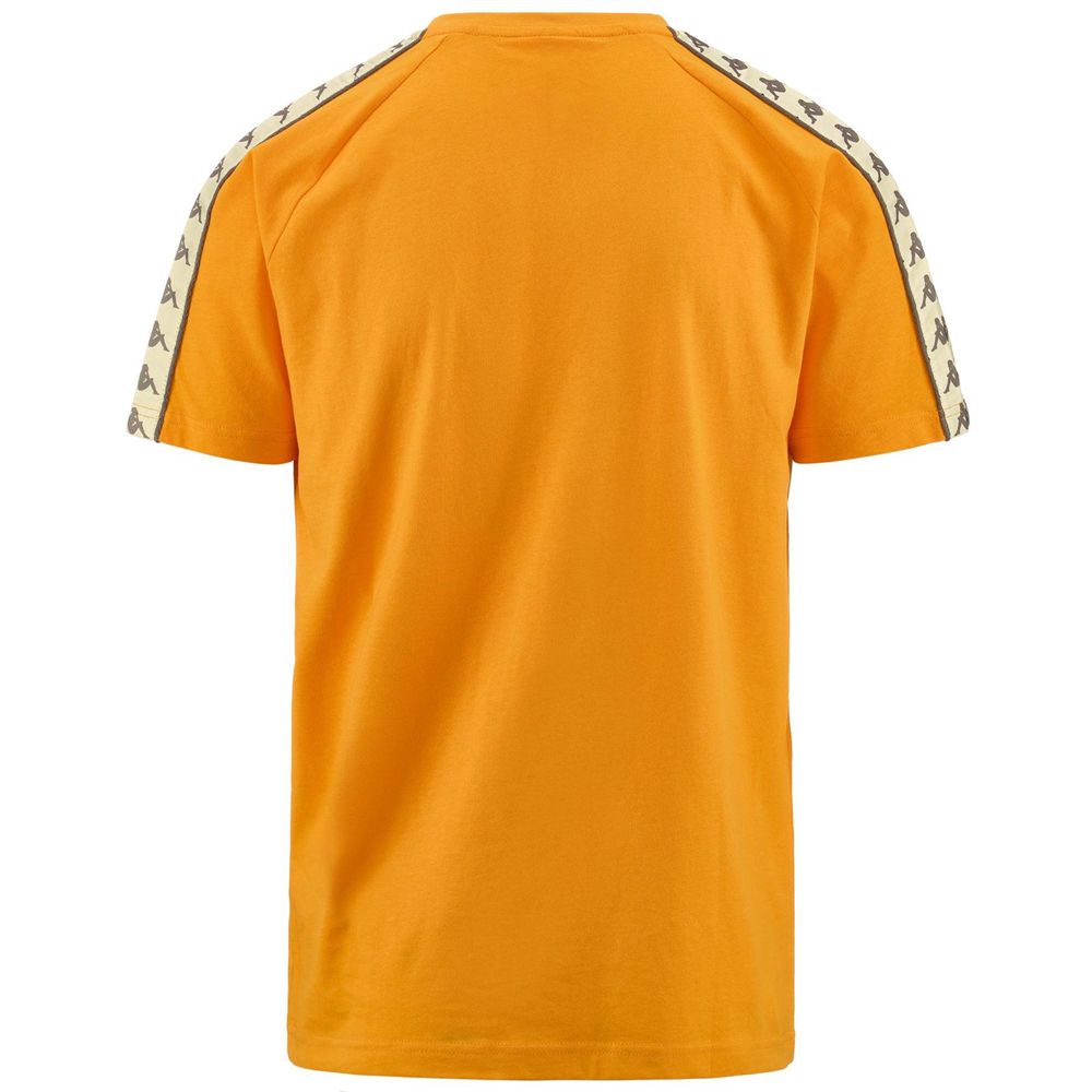 Men Kappa 222 Banda Coen Slim T-Shirt Yellow | 743291-PSD