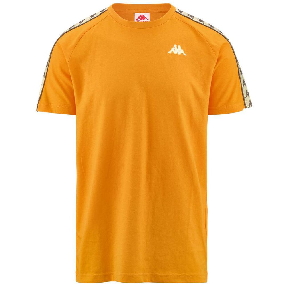 Men Kappa 222 Banda Coen Slim T-Shirt Yellow | 743291-PSD