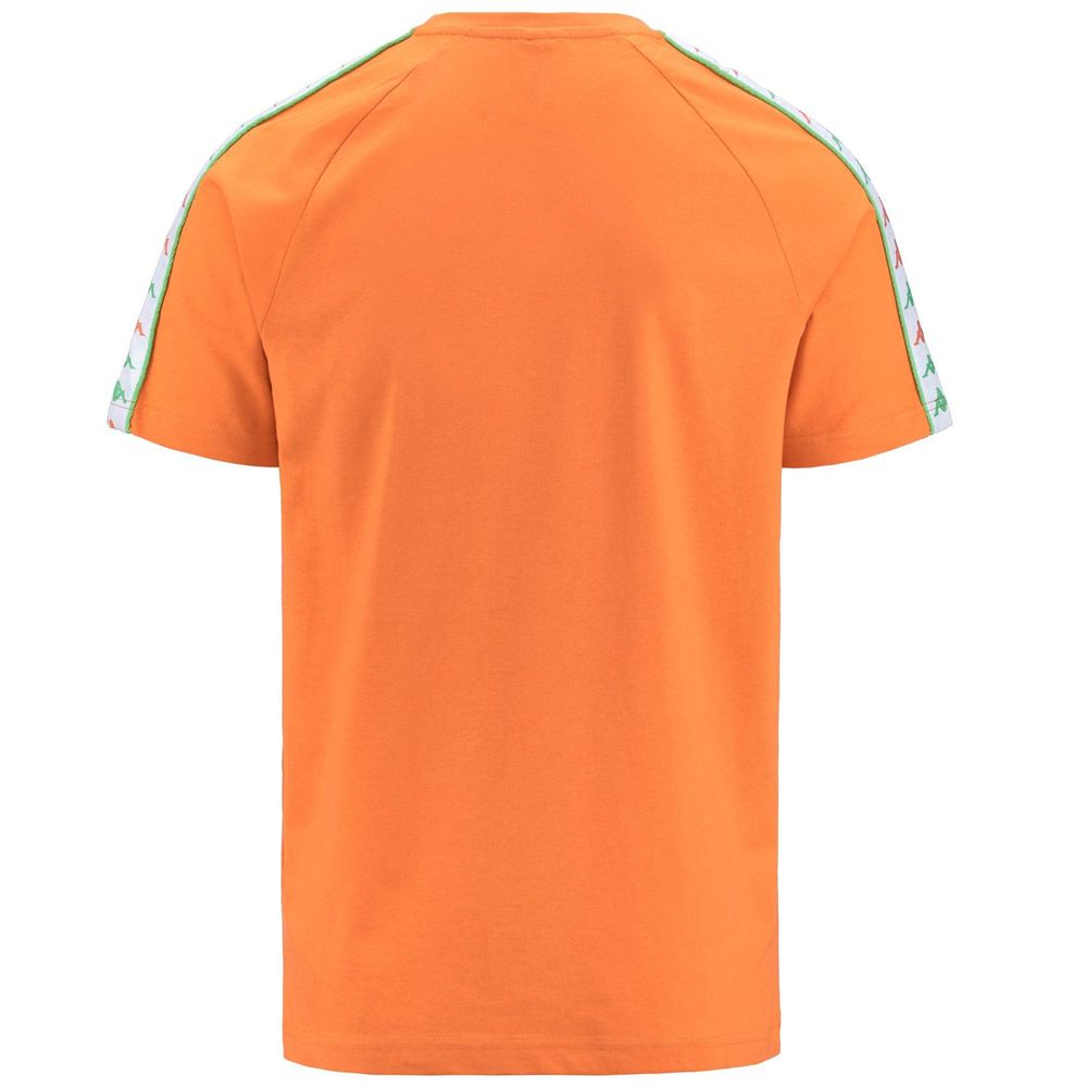 Men Kappa 222 Banda Coeni Slim T-Shirt Orange | 169024-BIT