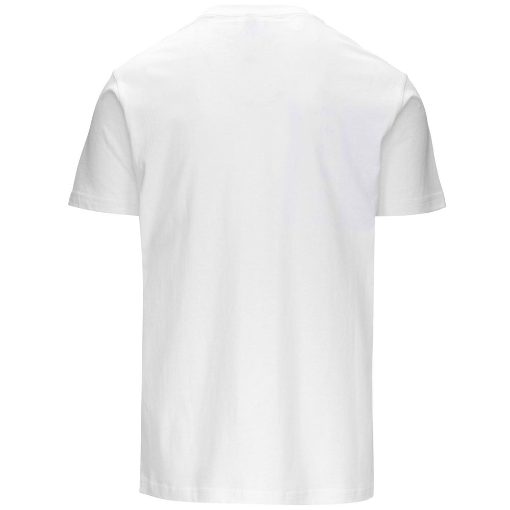 Men Kappa 222 Banda Glenn Graphik T-Shirt White | 175403-COH