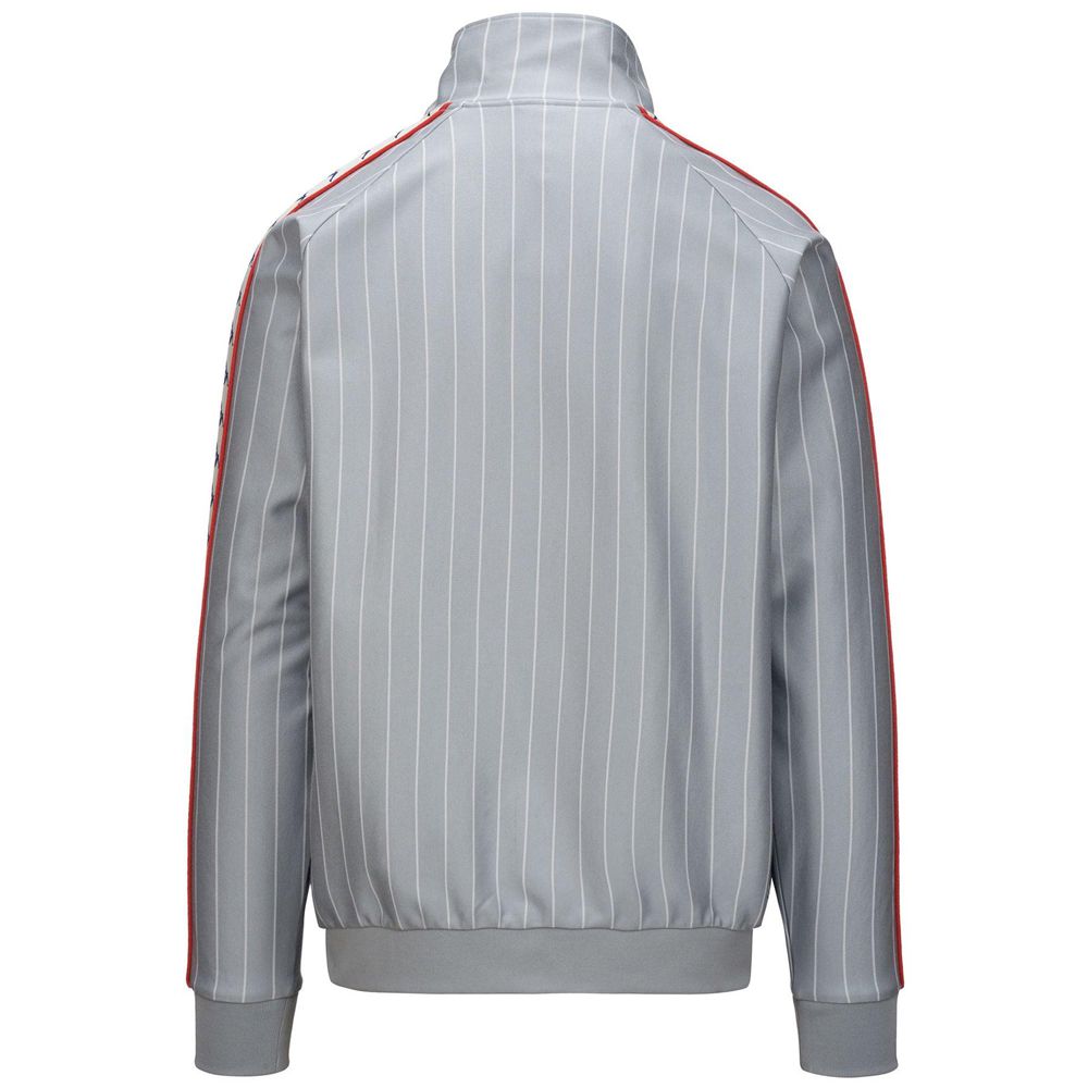 Men Kappa 222 Banda Lauro Jacket Grey | 841530-IZL