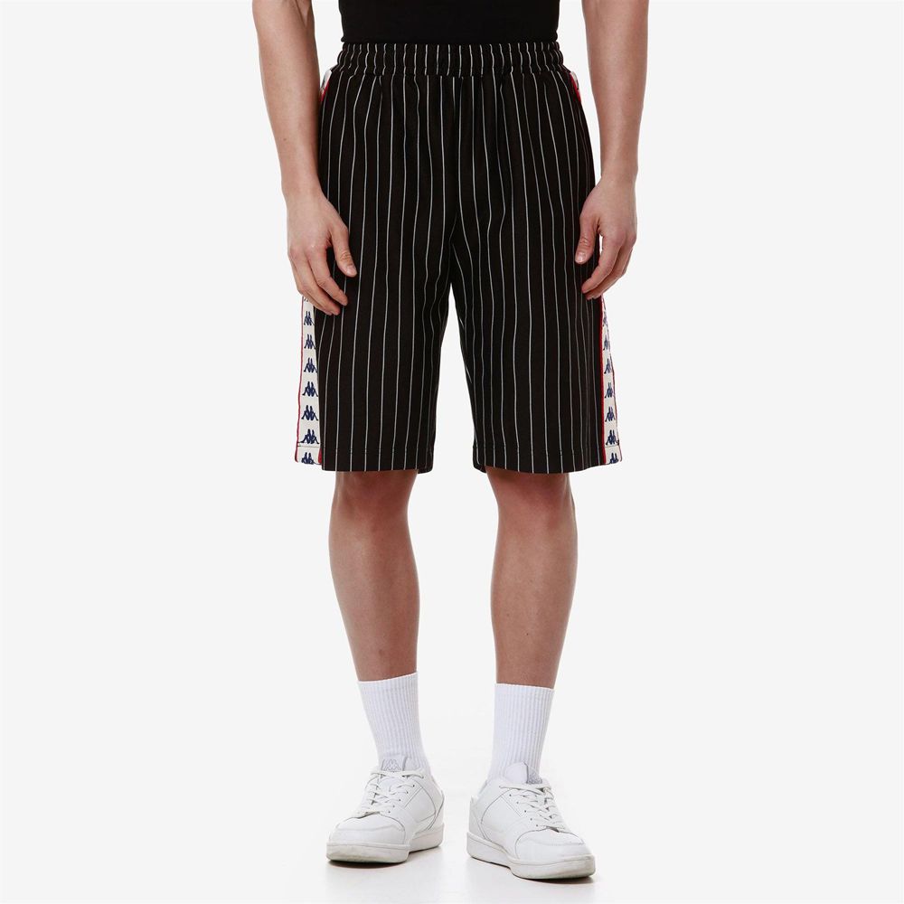 Men Kappa 222 Banda Lullo Shorts Black | 078512-VKO