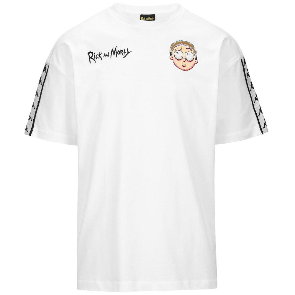 Men Kappa 222 Banda Matthew Warner Bros T-Shirt White | 182379-HAW