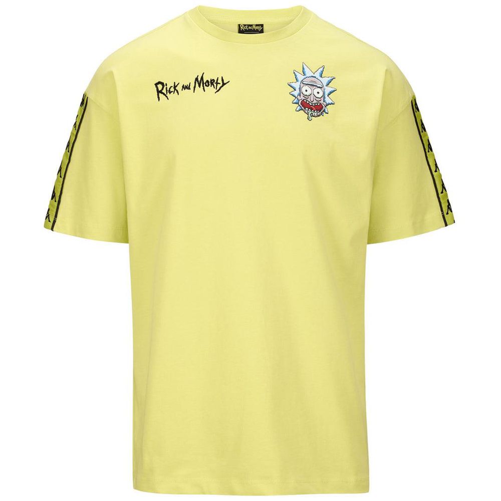 Men Kappa 222 Banda Maxim Warner Bros T-Shirt Yellow | 703451-DJK