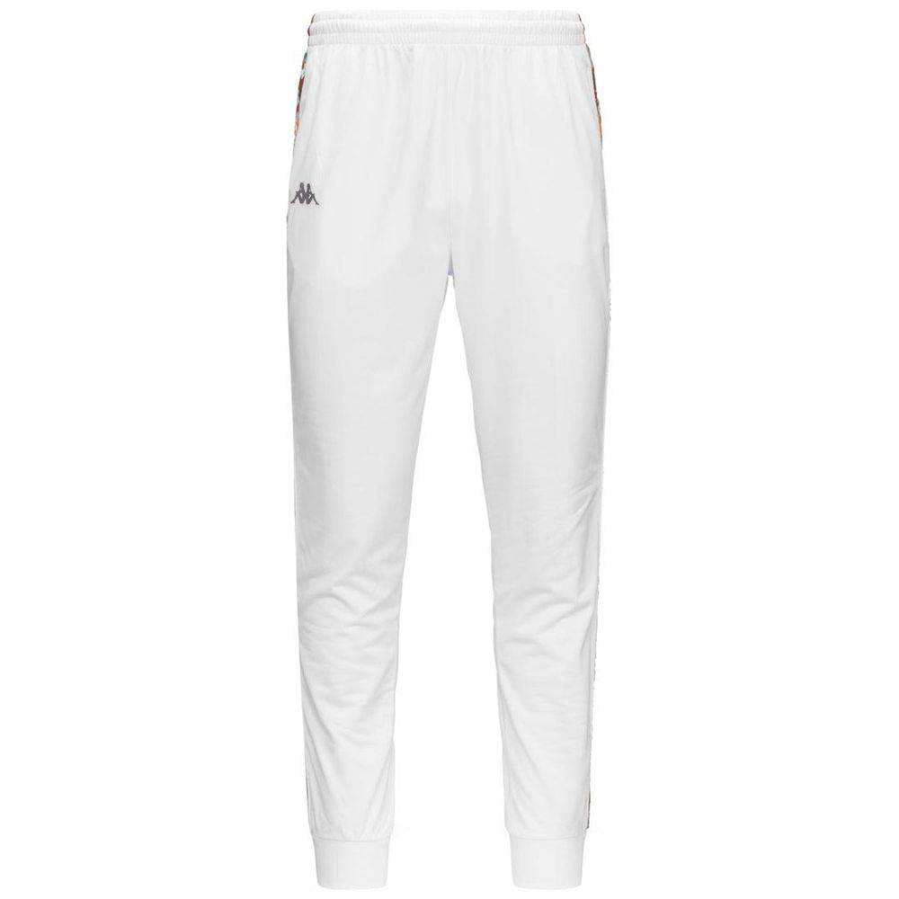 Men Kappa 222 Banda Rastoria Graphiktape Pants White | 356087-EDF