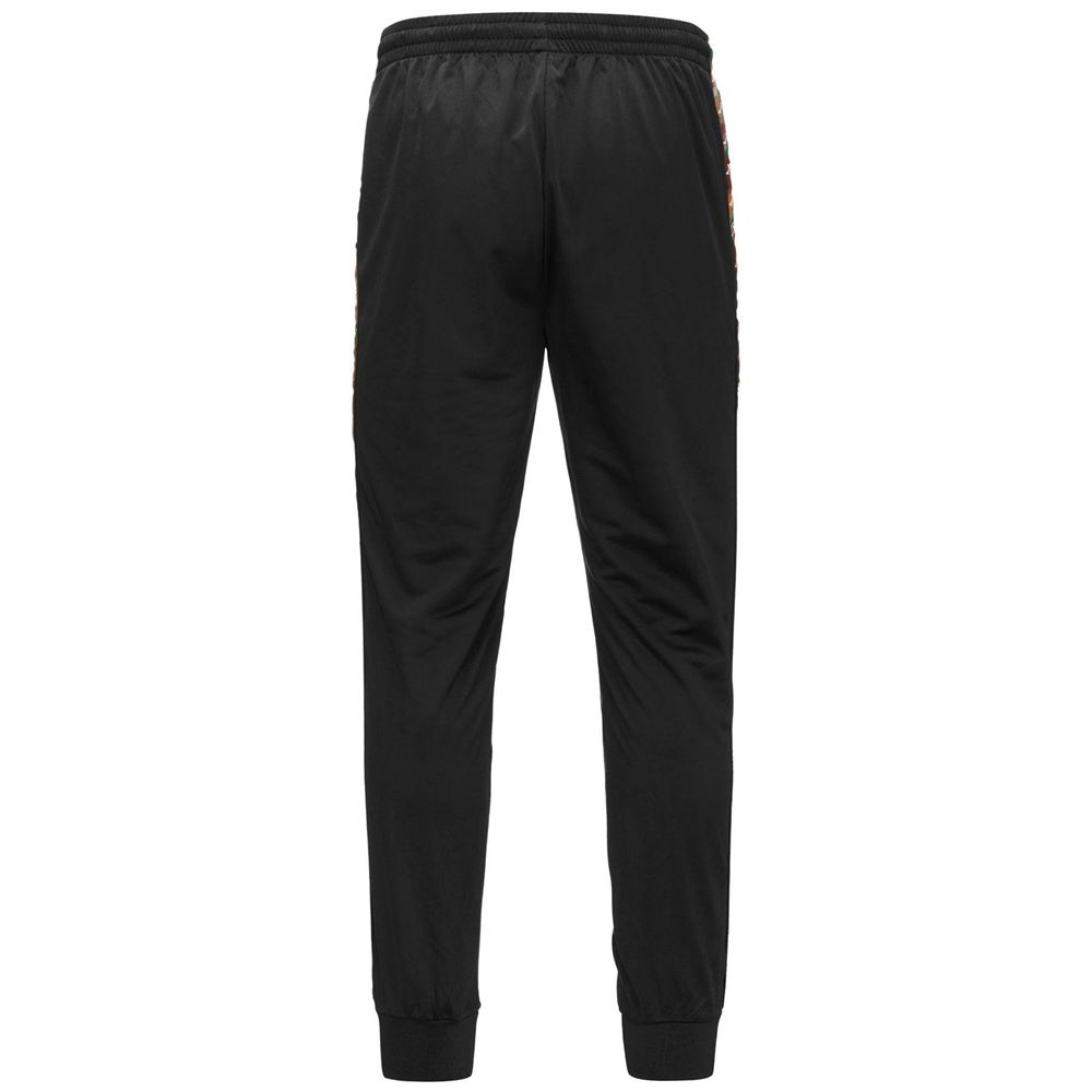 Men Kappa 222 Banda Rastoria Graphiktape Pants Black | 485932-BJX