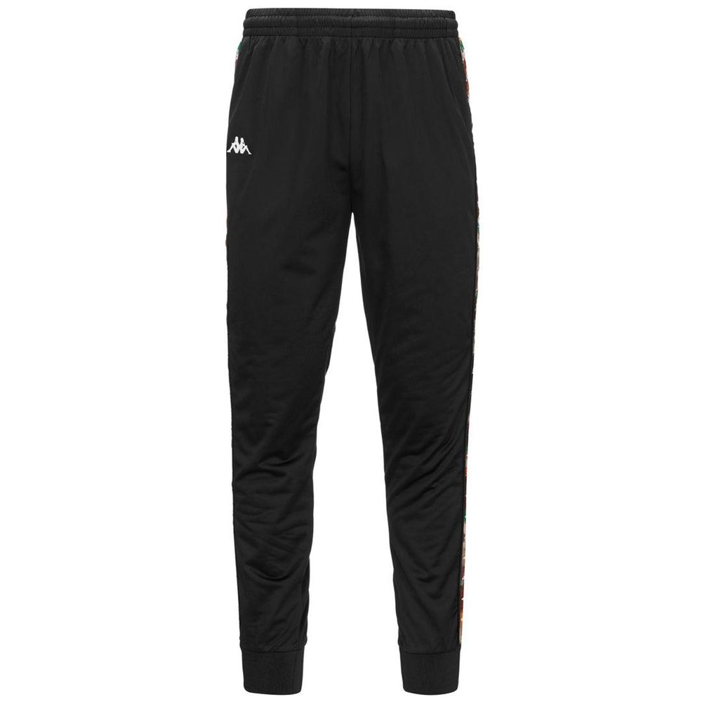 Men Kappa 222 Banda Rastoria Graphiktape Pants Black | 485932-BJX