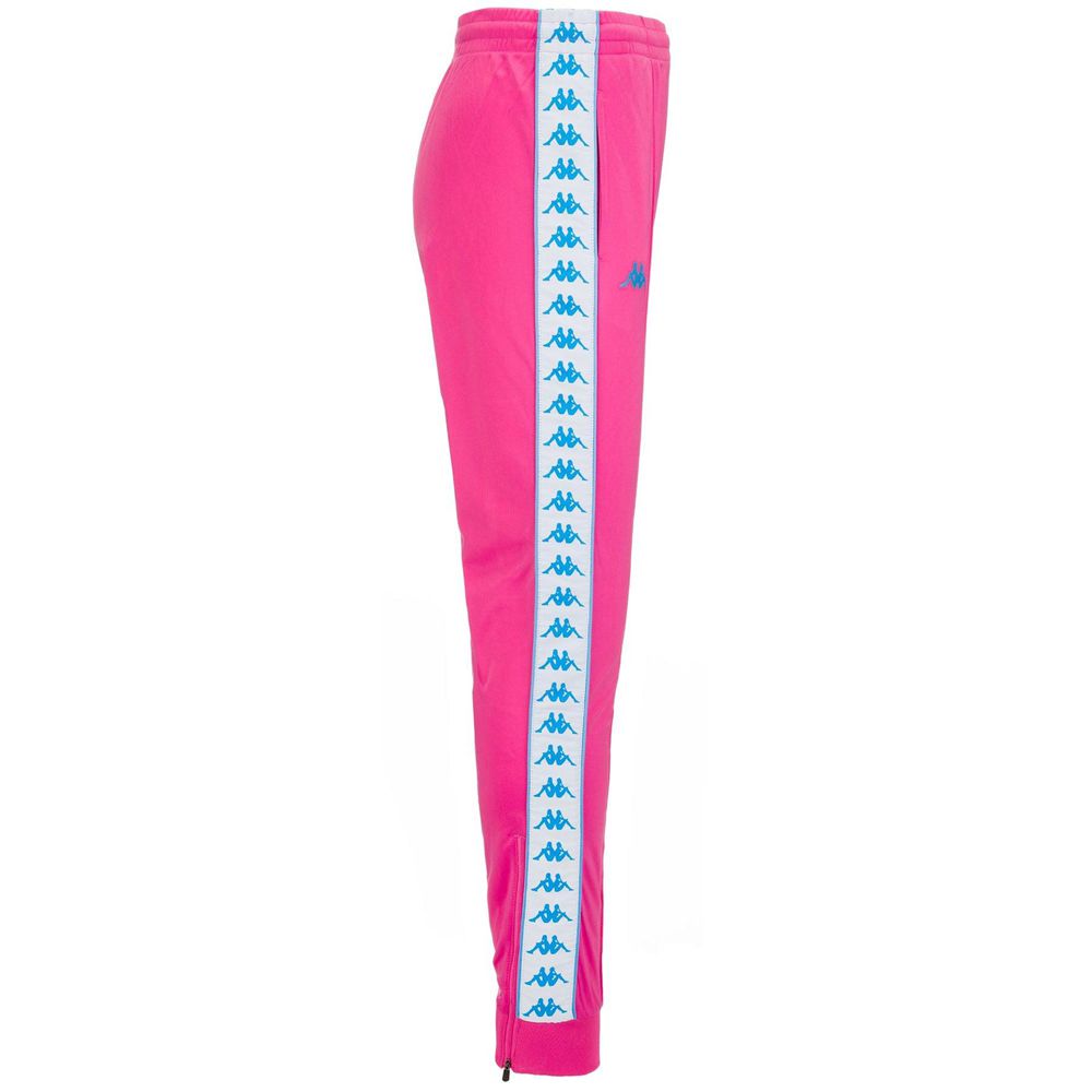 Men Kappa 222 Banda Rastoria Slim Pants Pink | 985316-GHJ