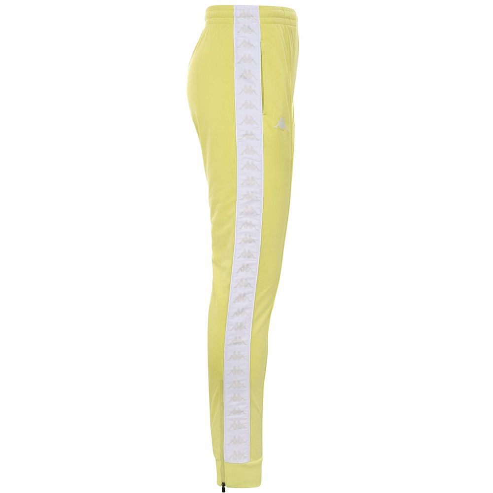 Men Kappa 222 Banda Rastoria Slim Pants Yellow | 415892-XFN