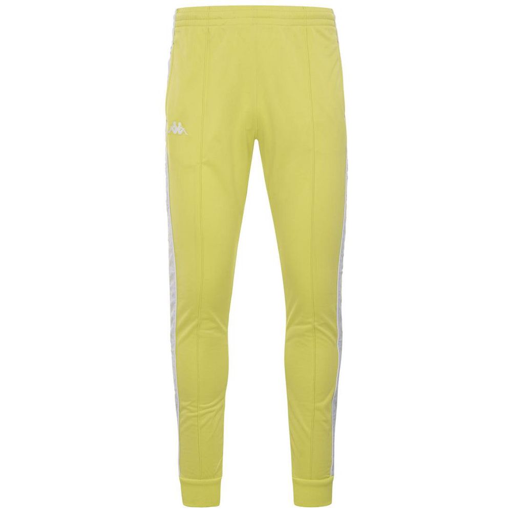 Men Kappa 222 Banda Rastoria Slim Pants Yellow | 415892-XFN