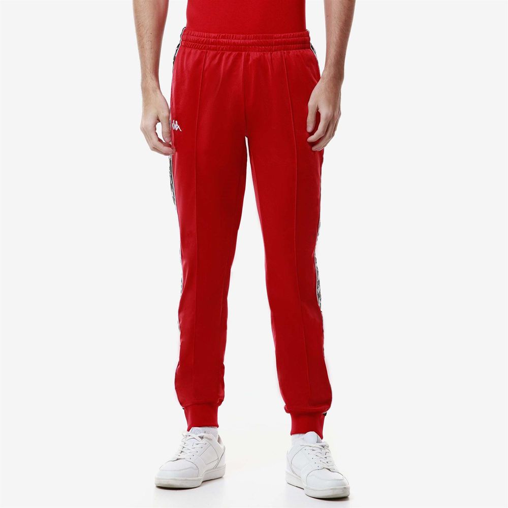 Men Kappa 222 Banda Rastoria Slim Pants Red | 109864-ICT