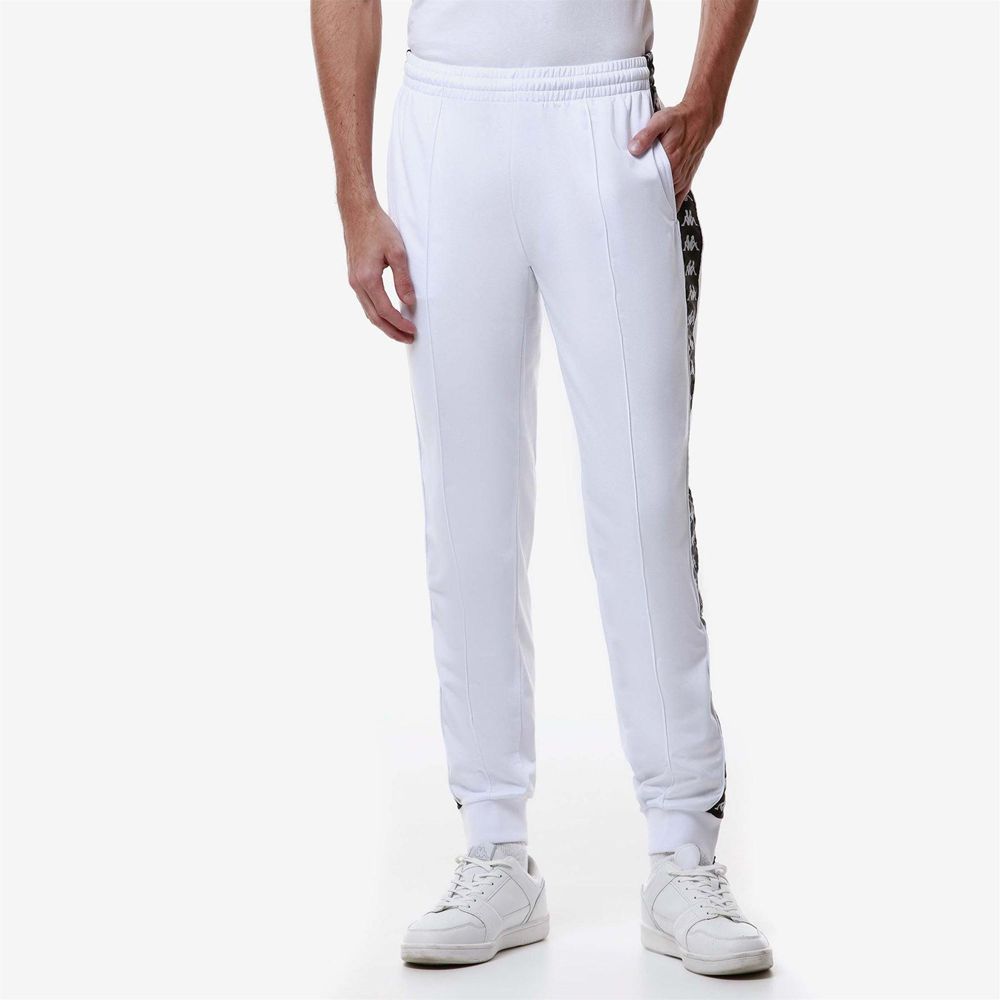 Men Kappa 222 Banda Rastoria Slim Pants White | 790245-QBV