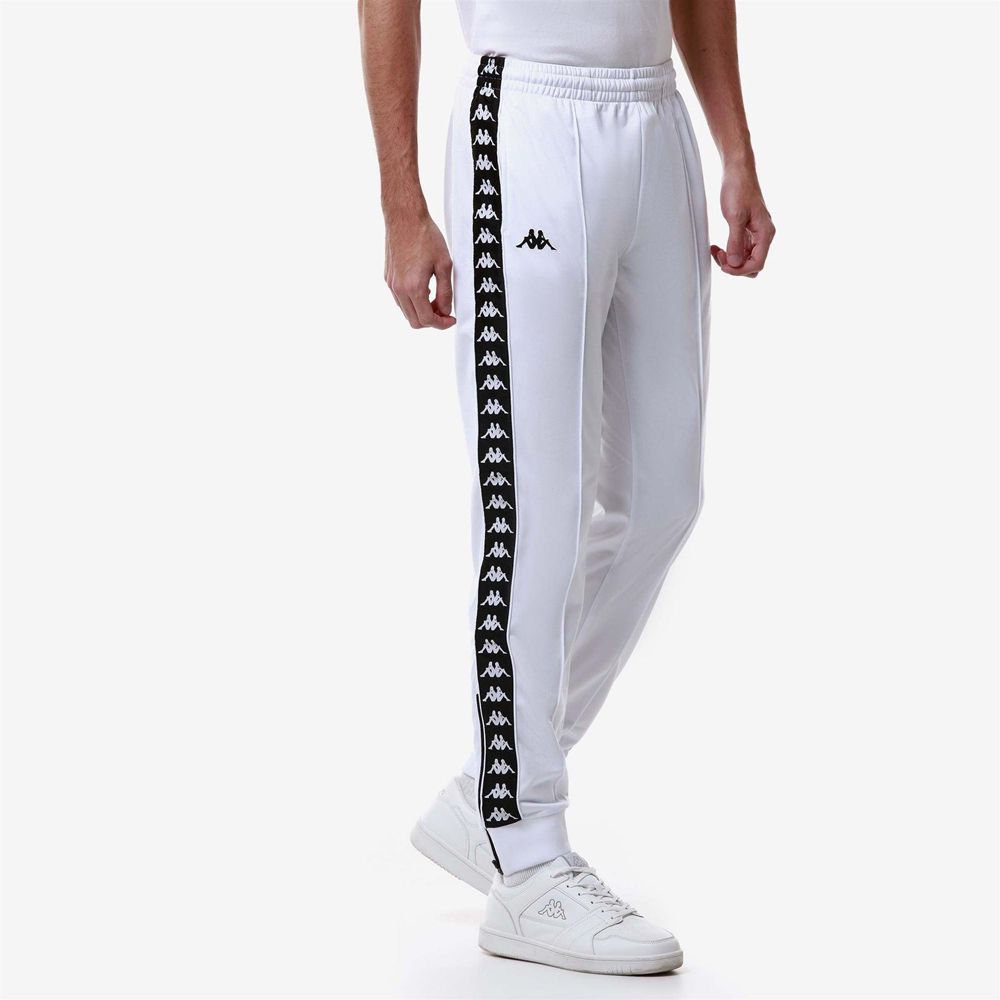 Men Kappa 222 Banda Rastoria Slim Pants White | 790245-QBV