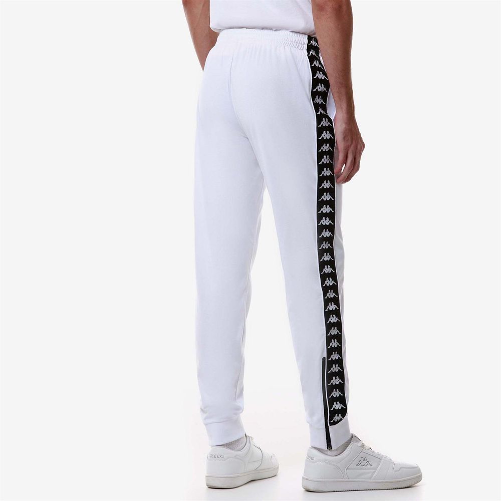 Men Kappa 222 Banda Rastoria Slim Pants White | 790245-QBV