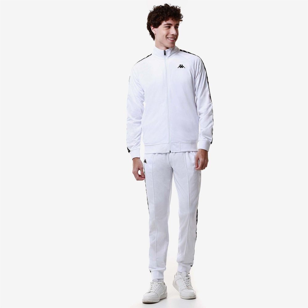 Men Kappa 222 Banda Rastoria Slim Pants White | 790245-QBV