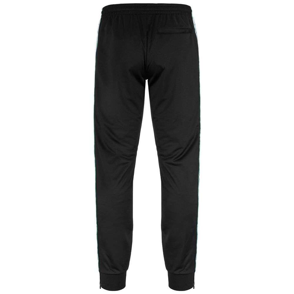 Men Kappa 222 Banda Rastoriai Slim Pants Black | 138567-SIH