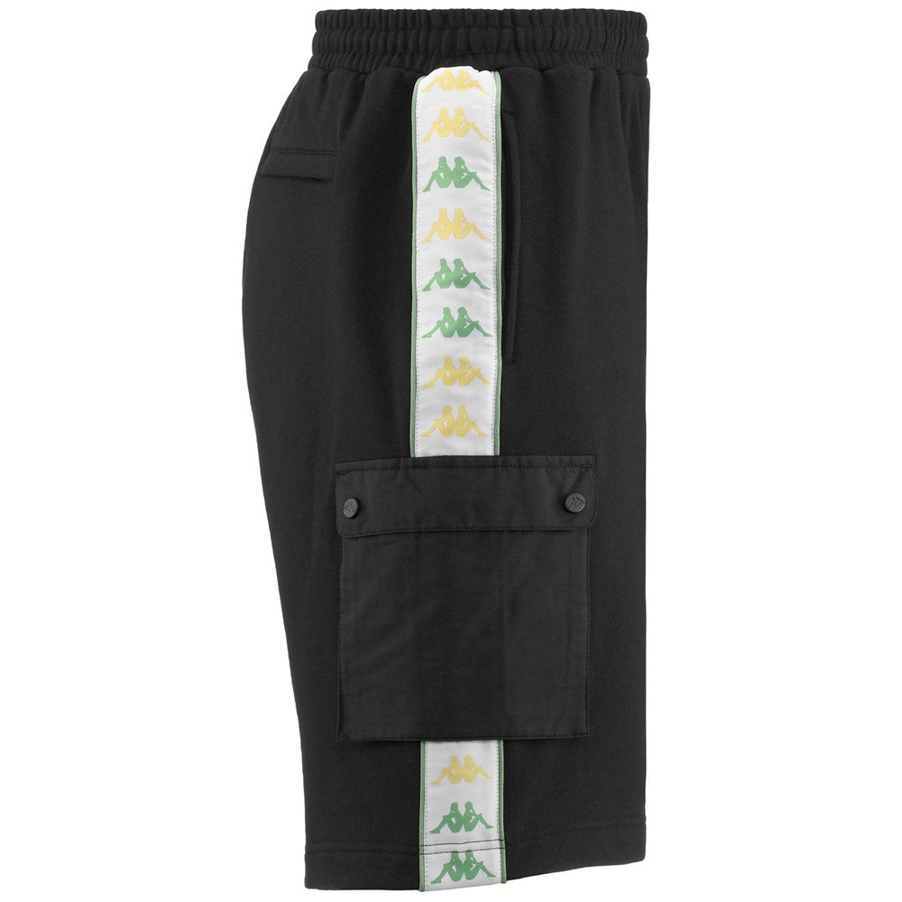 Men Kappa 222 Banda Sancio Shorts Black | 607348-CBO