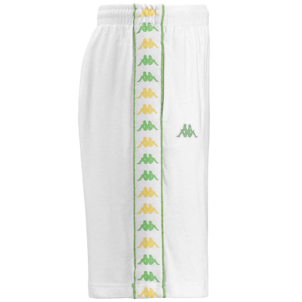 Men Kappa 222 Banda Treadsi Shorts White | 879564-BXM