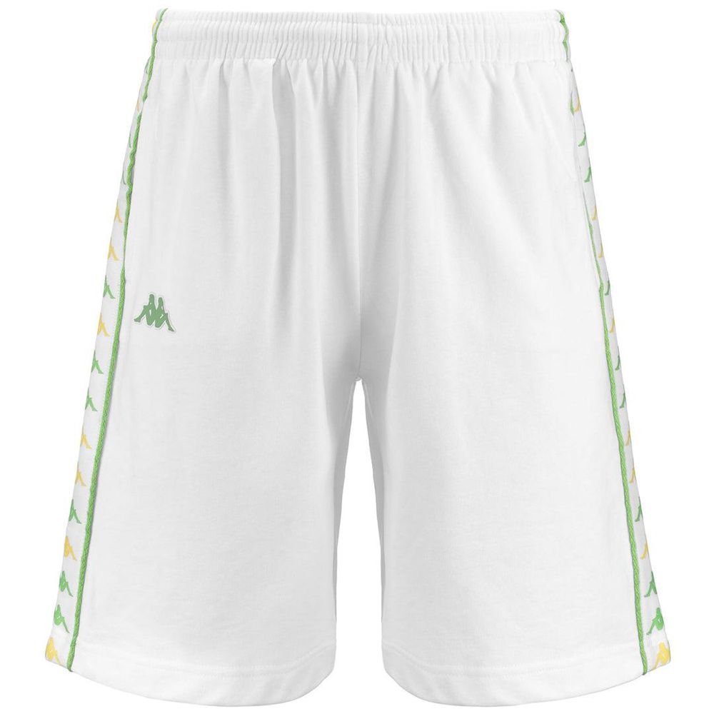 Men Kappa 222 Banda Treadsi Shorts White | 879564-BXM