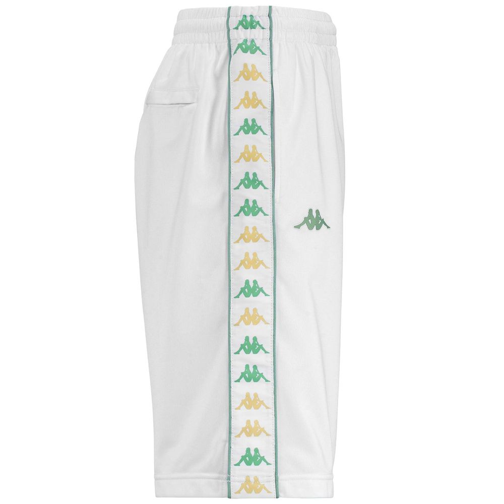 Men Kappa 222 Banda Treadwellzi Shorts White | 305974-LPX