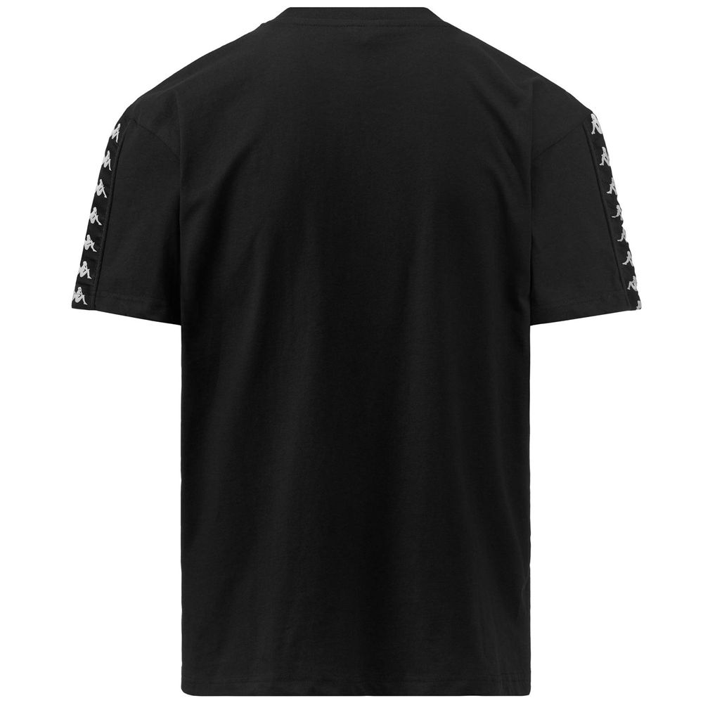 Men Kappa 222 Banda Vasto T-Shirt Black | 751406-REN