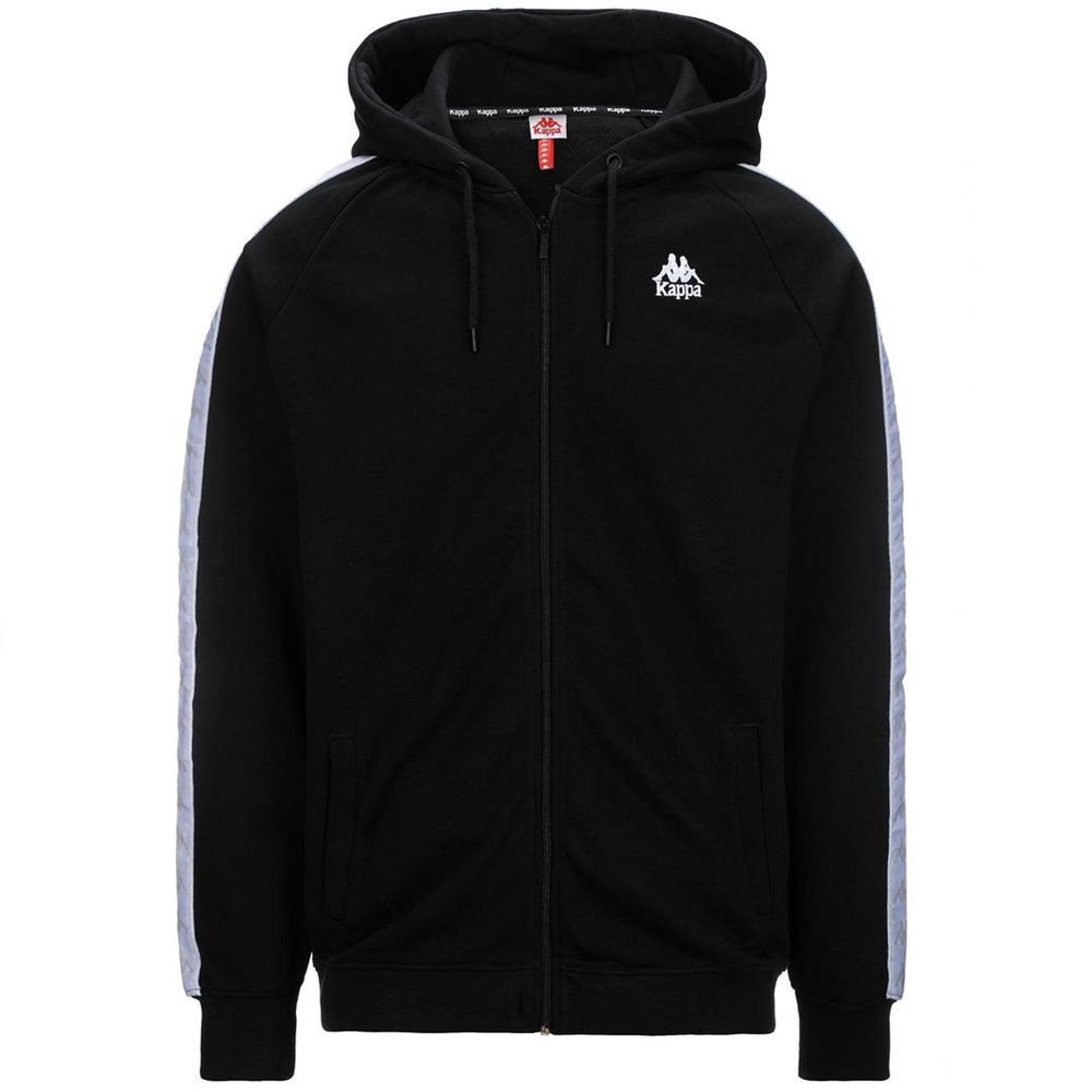 Men Kappa 222 Banda Zamin 2 Hoodie Black | 281540-PVB