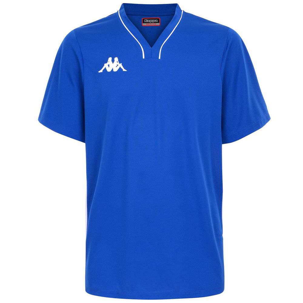 Men Kappa 4 Basket Calascia Jersey Blue | 085316-QCV