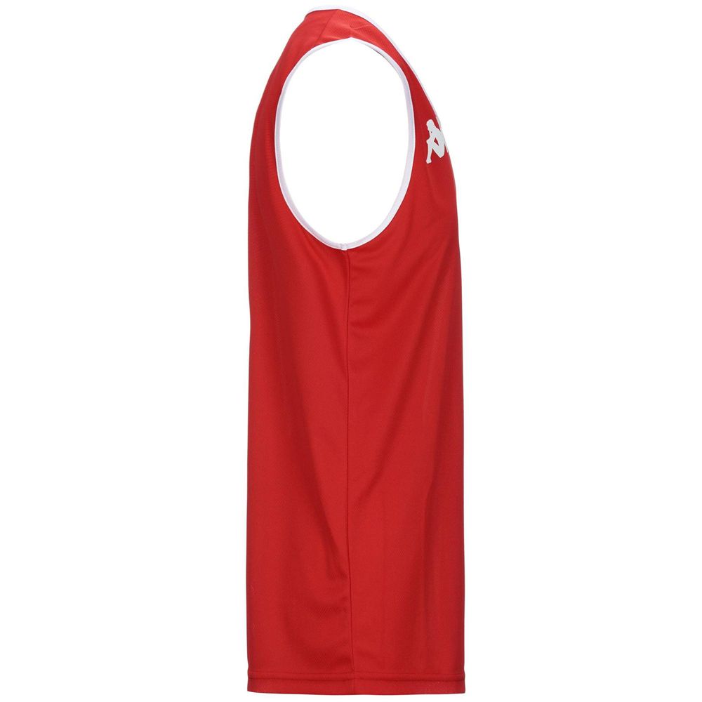 Men Kappa 4 Basket Danco Jersey Red | 402938-EYT