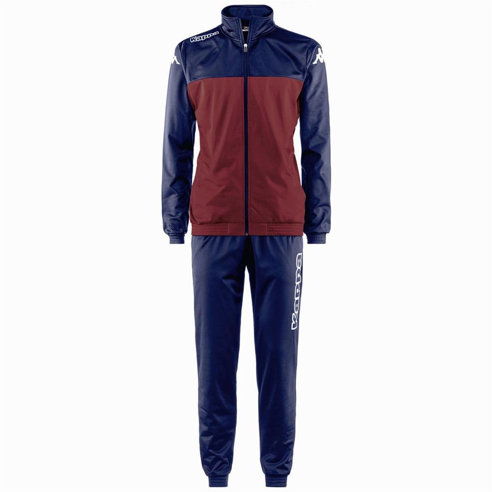 Men Kappa 4 Football Alfon Tracksuit Navy | 264910-RZS