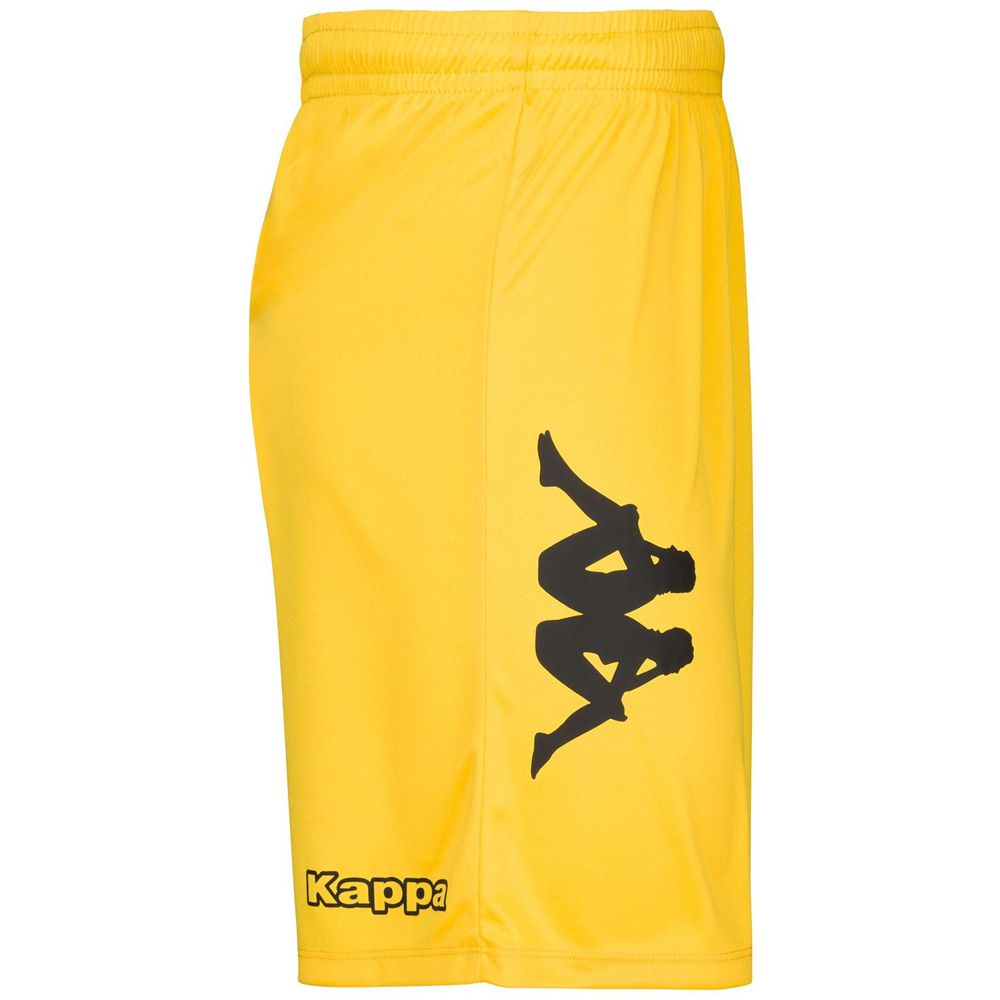 Men Kappa 4 Football Blixo Shorts Yellow | 518209-GMU