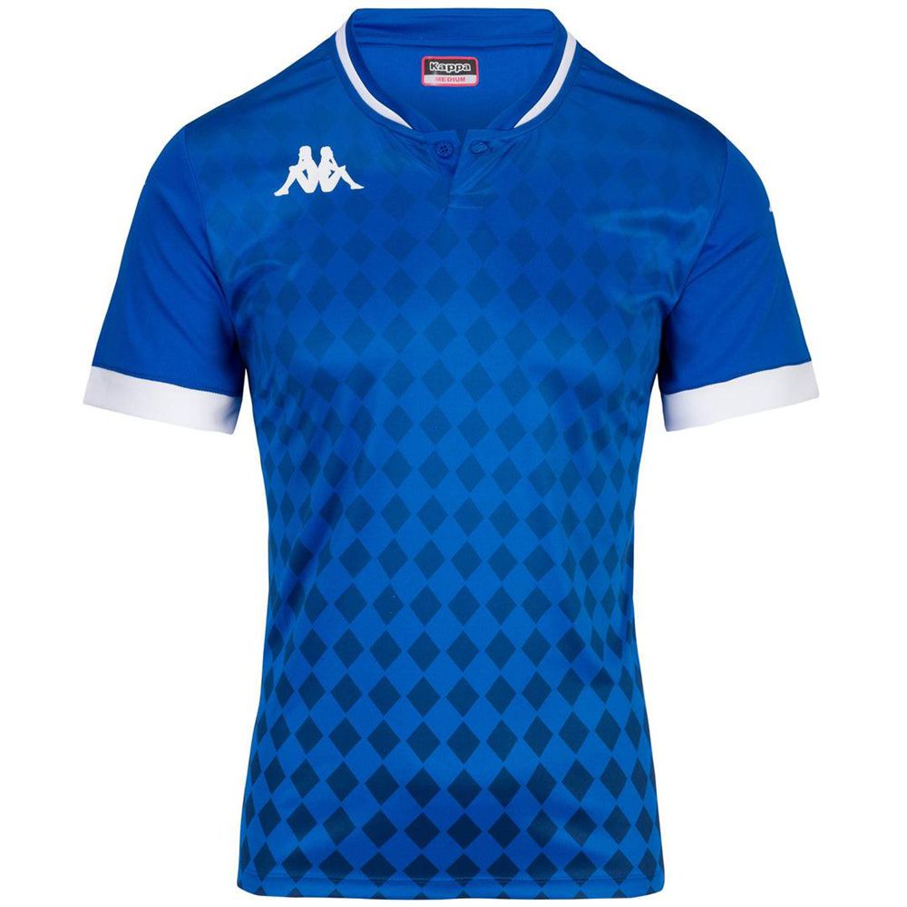 Men Kappa 4 Football Bofi Jersey Blue | 526079-PNG