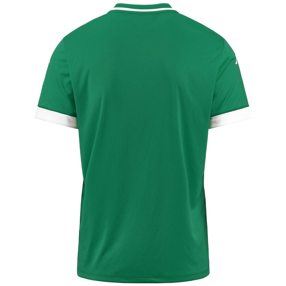 Men Kappa 4 Football Bofi Jersey Green | 512079-LIE