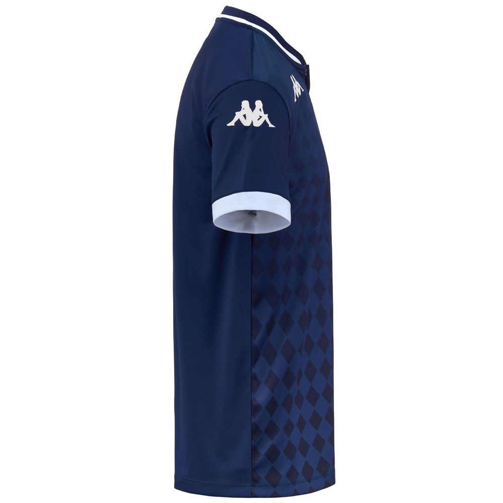 Men Kappa 4 Football Bofi Jersey Navy | 653410-LGB