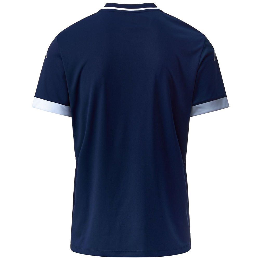 Men Kappa 4 Football Bofi Jersey Navy | 653410-LGB