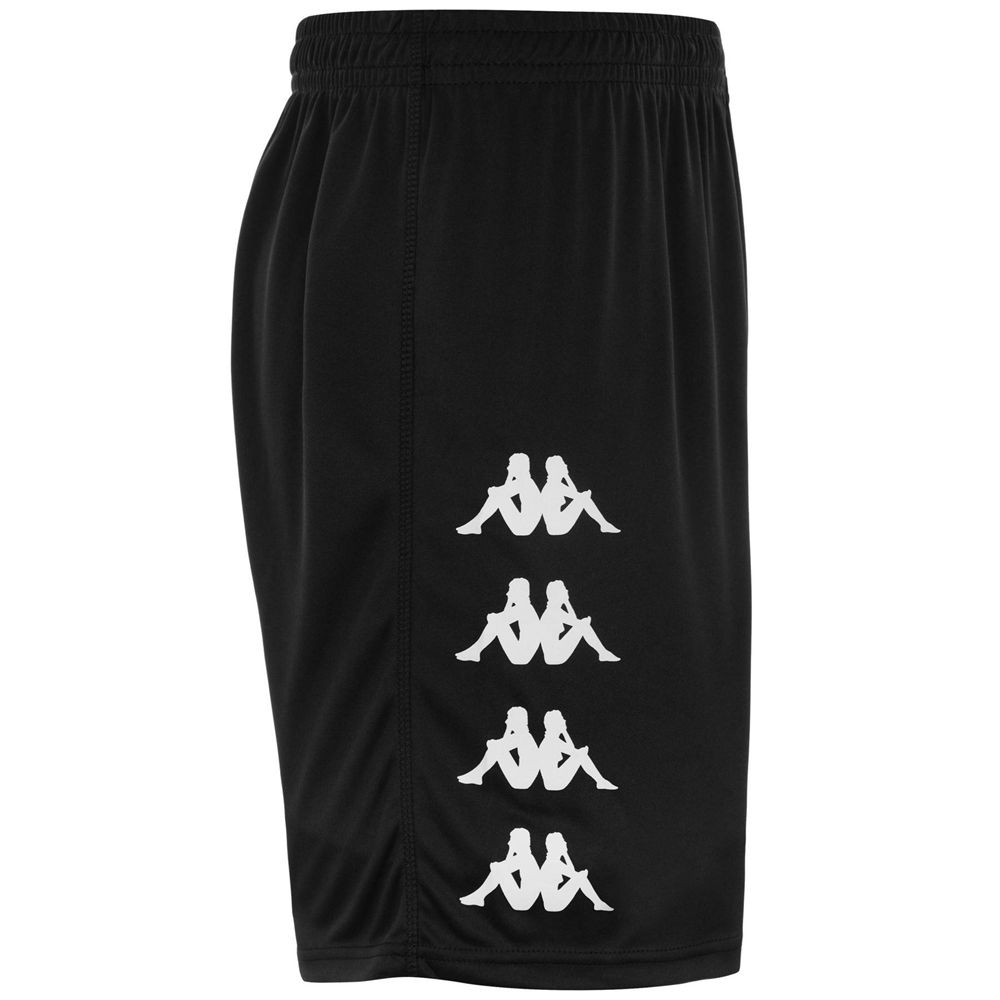 Men Kappa 4 Football Curchet Shorts Black | 065928-KJI