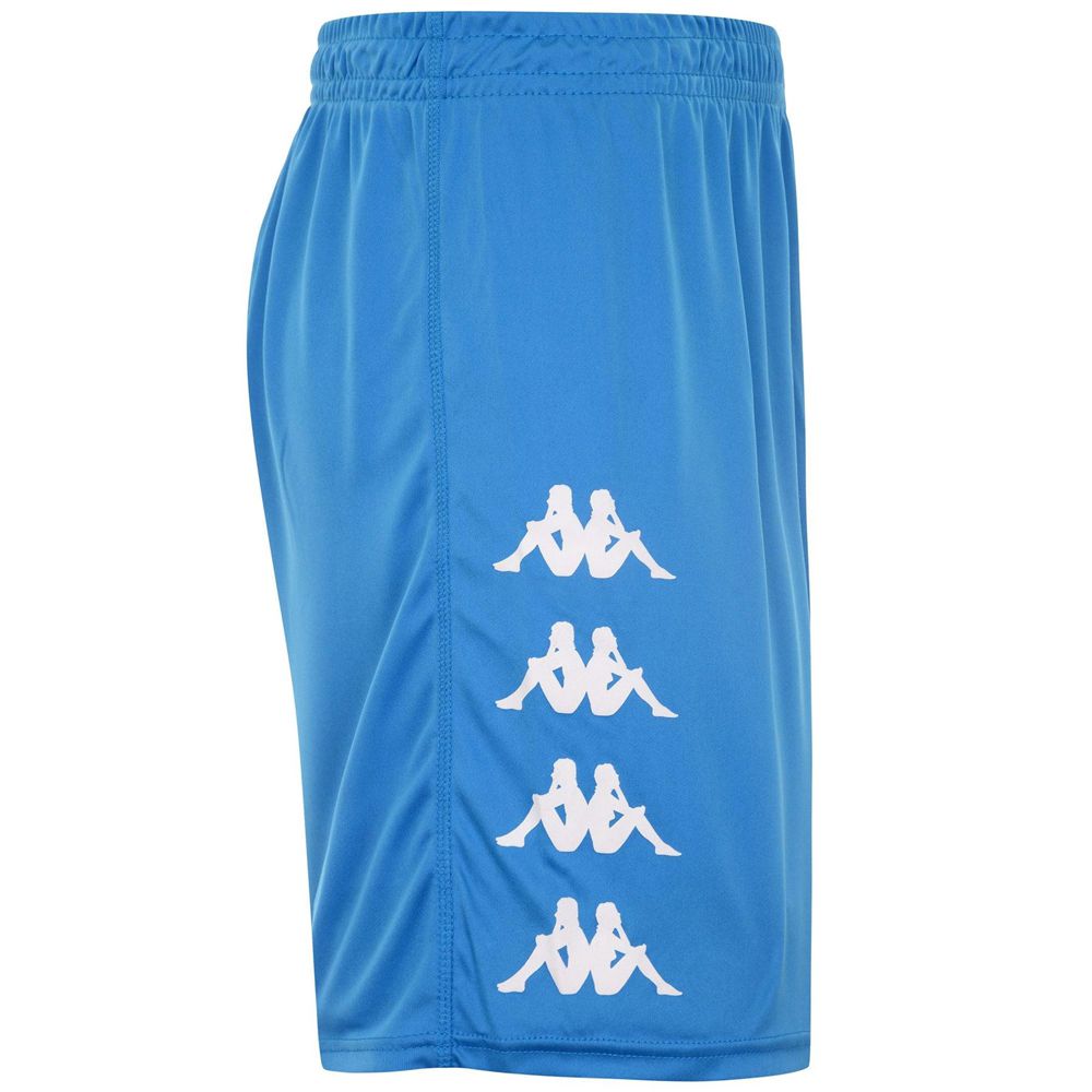 Men Kappa 4 Football Curchet Shorts Blue | 214975-JRB