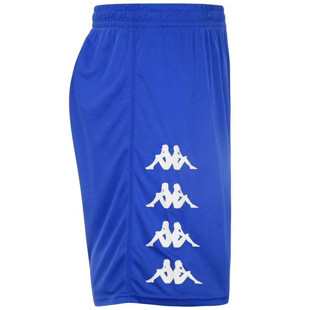 Men Kappa 4 Football Curchet Shorts Blue | 628915-LHA