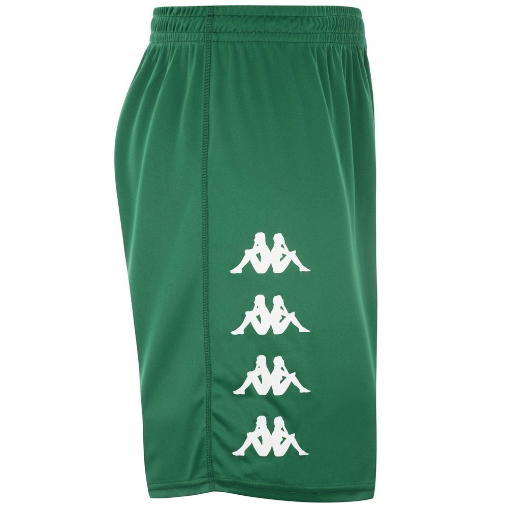 Men Kappa 4 Football Curchet Shorts Green | 254678-NYI