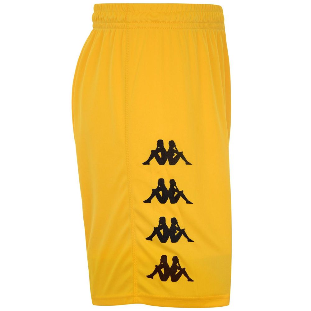 Men Kappa 4 Football Curchet Shorts Yellow | 045196-ZTU