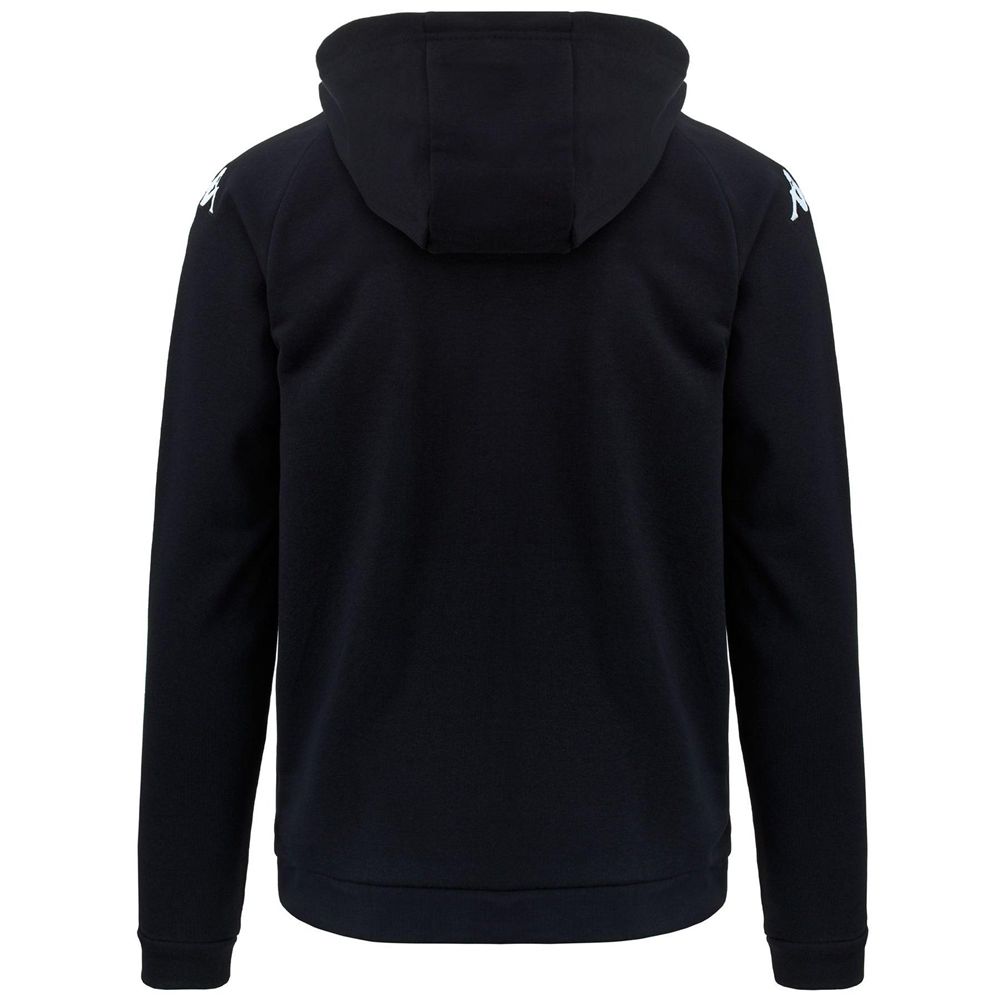 Men Kappa 4 Football Dacciozi Hoodie Black | 235718-FOS