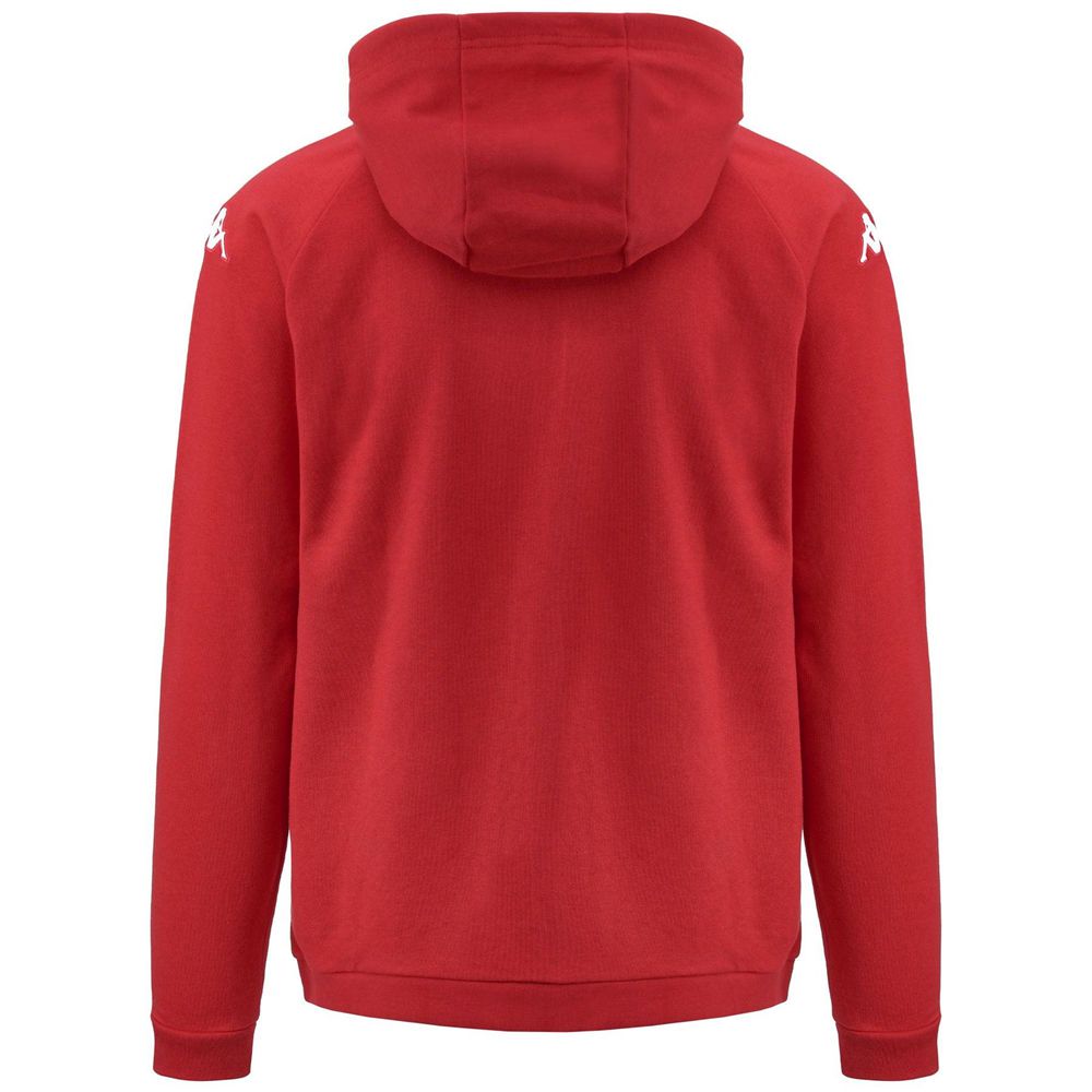 Men Kappa 4 Football Dacciozi Hoodie Red | 876432-DNP