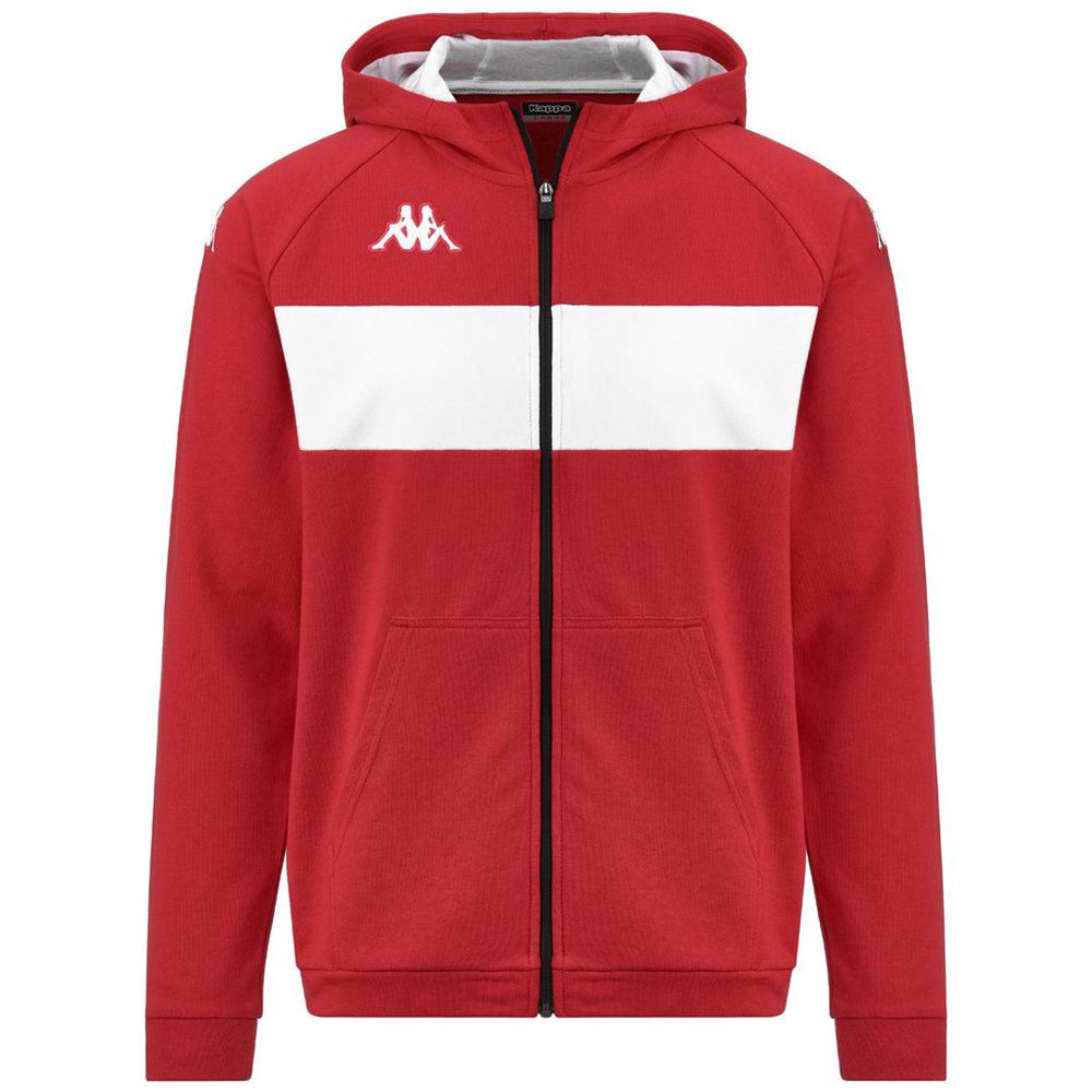 Men Kappa 4 Football Dacciozi Hoodie Red | 876432-DNP