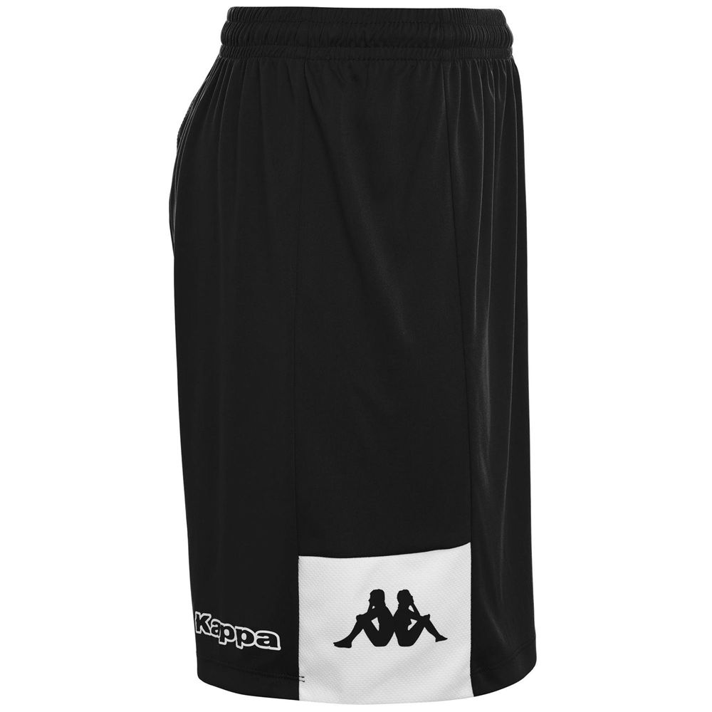 Men Kappa 4 Football Daggo Shorts Black | 207143-RWM